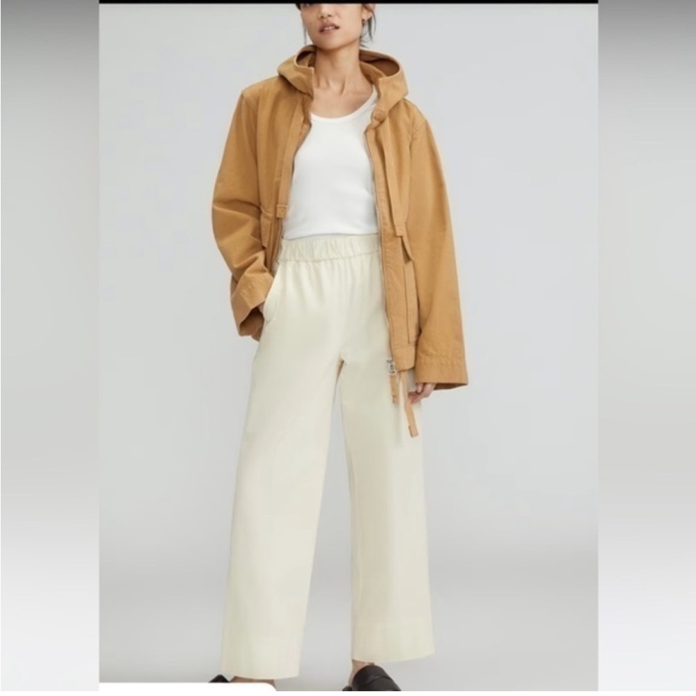 Everlane Easy Pant Organic Cotton Women’s 16 Wide Leg High Rise Neutral Cream - Picture 3 of 16